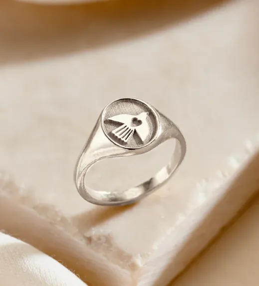 Dove of Hope Signet Ring